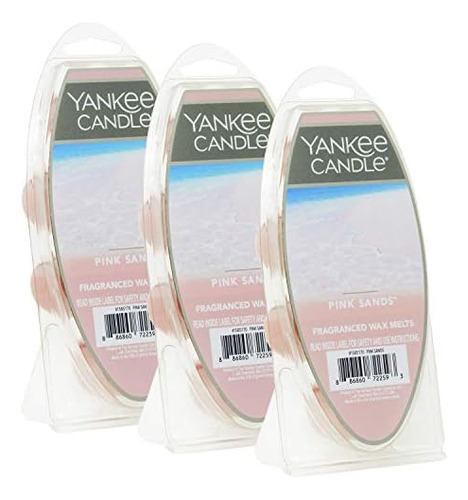 New Yankee Candle Pink Sands Cera Derretida, 3 Paquetes