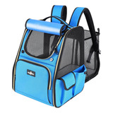 Mochila Transportadora Expandible Para Mascotas, Azul, Sende