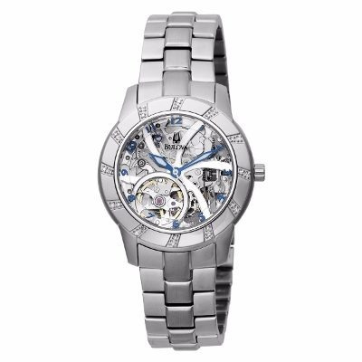 Relógio Bulova Diamond Wb38151q / 96r120 Pulseira Em Aço 