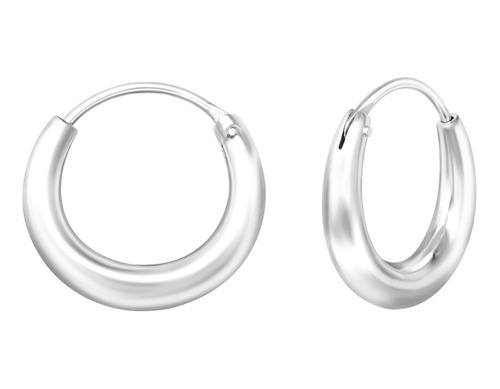 Argollas De Plata 925 Hombre Mujer Gruesas Aro 16 Mm