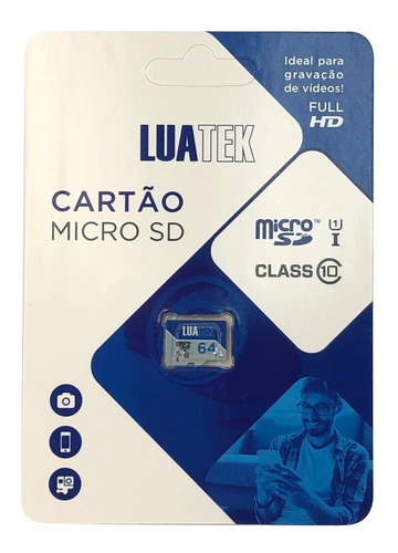 Cartão Memória Micro Sd 64gb Luatek Classe 80mb/s 10 Ultra