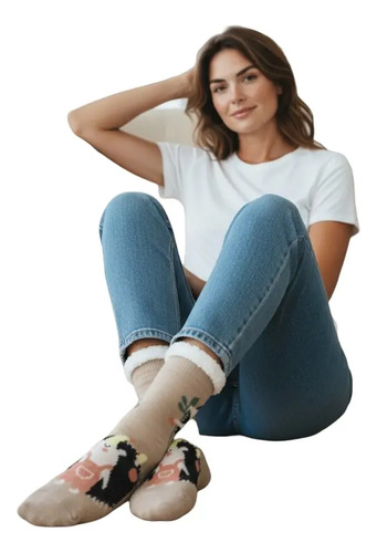 Calcetines Térmicos Con Antiderrapante Para Invierno Dama