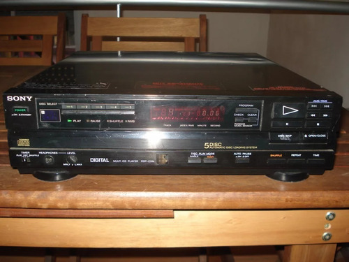 Cd Player Compactera Sony Cdp-c5m Excelente! Para 5 Discos!