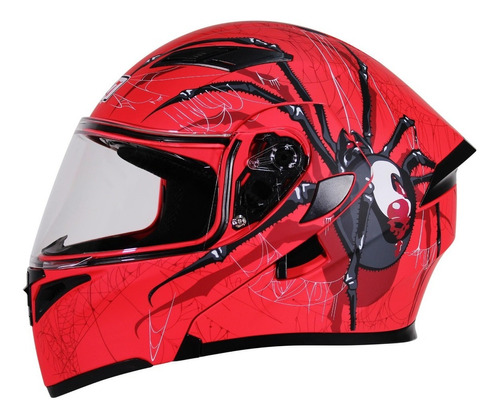 Casco Abatible R7 Unscarred Spider Ngo/rjo/bco