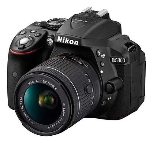  Nikon Kit D5300 + Lente 18-55mm Vr Ii Dslr Cor  Preto Wi-fi