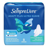 Absorvente Sempre Livre Adapt Plus Suave Com Abas 8 Unidades