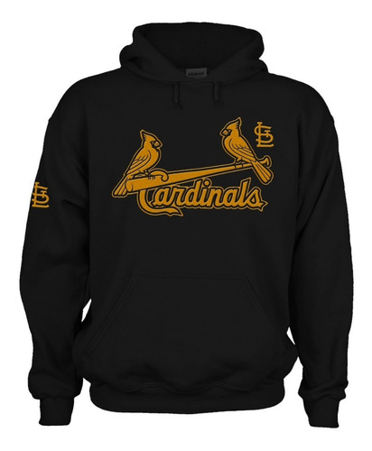 Sudadera Capucha Cardenales San Luis Beisbol Mlb Mod. Gold