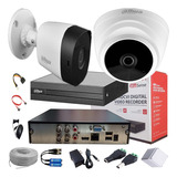 Kit De Seguridad Dahua Dvr 4ch + 2 Cámaras + Accesorios