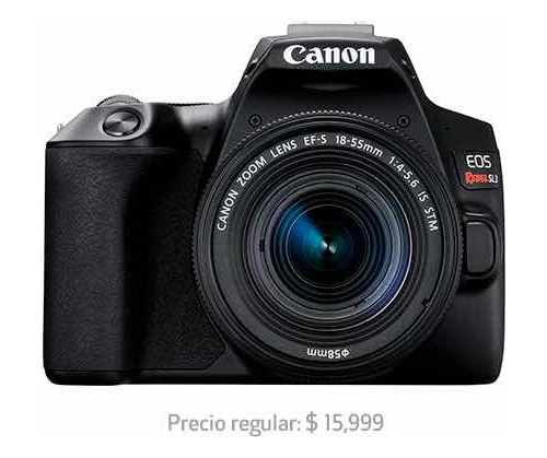 Canon Eos Rebel Kit Sl3 + 18-55mm Is Stm Dslr Color  Negro