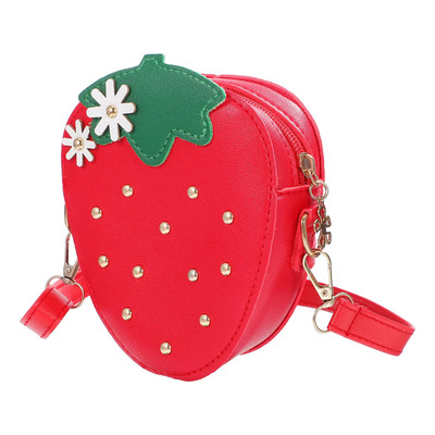 Bandolera Para Niña, Bolso De Hombro Con Forma De Fresa, _