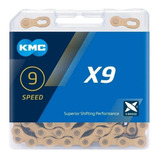 Corrente Kmc X9 Ti-n Gold Dourado 116l 9v Speed Mtb 2x9v 3x9