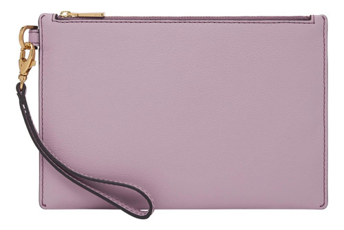 Cartera Fossil De Cuero Para Mujer, Color Lavanda