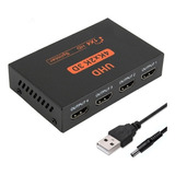 Divisor Hdmi Splitter De Señal 4k 1 Entrada 4 Salidas