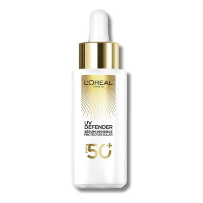 L'Oreal Paris UV Defender Sérum Invisible Protector Solar Diario FPS50+ Protege de los Rayos UV, Anti Manchas y Previene Líneas de Expresión, 30ml. | MercadoLibre