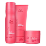 Kit Wella Invigo Color Brilliance Shampoo + Cond + Másc Peq