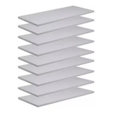 Kit 10 Prateleiras 90x25cm Mdf Branco Suporte Grátis 902510