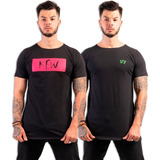 Kit 2 Camisas Blusas Masculina Estilo Balada Longline Style