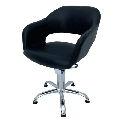 Silla Para Estetica Barberia Salon Hidraulica Letmex B195 Color Negro Forma de la base Estrella Tipo de respaldo Fijo | Meses sin interés