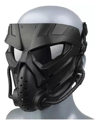 Máscara Anti Gas De Proteção Airsoft P/ Acoplar No Capacete 