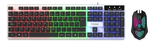 Kit Gamer Teclado Y Mouse Combo Retroiluminado Noga Nkb100 