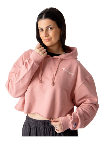 Buzo Champion Deportivo Logo Mujer Moda Rosa