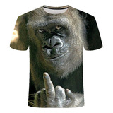 Camiseta De Hombre Con Estampado 3d De Orangután Arrogante