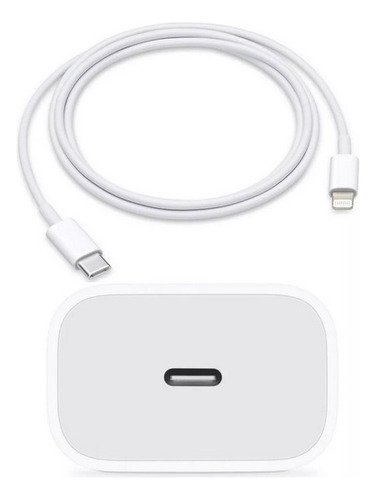 Cargador Apple 20w Carga Rápida + Usb-c A Lightning 2mt