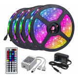 Rva Led Tira Decorativa 20m Flexible Luz Ir Remote Cinta