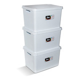 Cajas Organizadoras Plasticas Solid De 20lts X 3 Colombraro