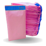 Saco Plástico Envelope Segurança Bolha Rosa Bebe 32x40 50 Un