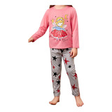 Conjunto De Pijama De Polera Y Pantalones Para Niña