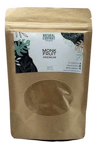 Endulzante Monk Fruit Fruta Del Monje Premium 100% Puro 250g