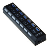 Multipuerto Hub Usb2.0 7 Puertos Individuales Alta Velocidad