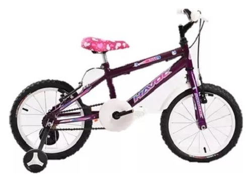 Bicicleta Havoc Infantil Aro 16 P Criança C Rodinhas Violeta