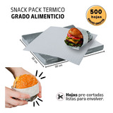 500 Hojas Térmico Aluminio Comida Rápida Empaque 30x30