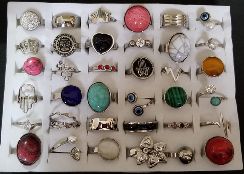  Oferta ! Lote X 36 Anillos + 36 Aros Acero Quirúrgico !!