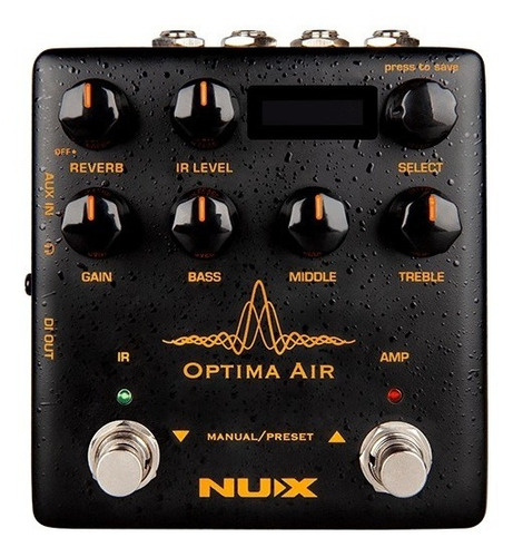 Pedal Nux Nai-5 Optima Air Simulador De Guitarra Acústica Color Negro