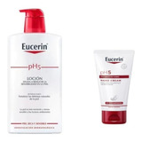 Kit Crema Corporal Eucerin Ph5 Loción Hidratante 76 Gr 1 Lt