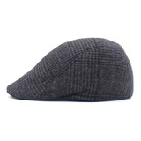 Boina Gorra Gorro Plana Clásica Hombre Elegante Gris Jaspead