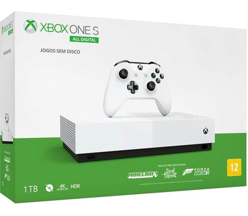Xbox One S 1 Tb All-digital Edition 4k Branco