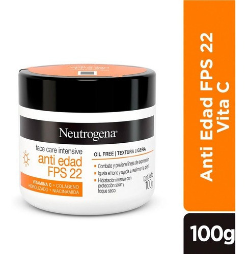 Crema Facial Intensiva Neutrogena Antiedad Fps22 100g