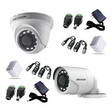 Kit Cámaras Seguridad Hikvision Bala Domo 1080 + Accesorios