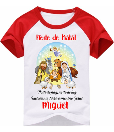 Camiseta De Natal Presépio Infantil