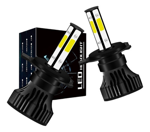 Kit De Faros Led H4 40000lm Para Toyota Alta/baja Canbus