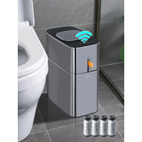 Basurero De Baño Sin Contacto, Cubo De Basura Automático De 