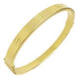 Pulseira Bracelete Love Ouro 18k 750 Comprimento 19.5   Cor Dourado Diâmetro 5 Cm