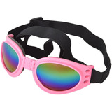 Lentes Plegables Perro Gafas Goggles Esqui Filtro Uv - Rosa