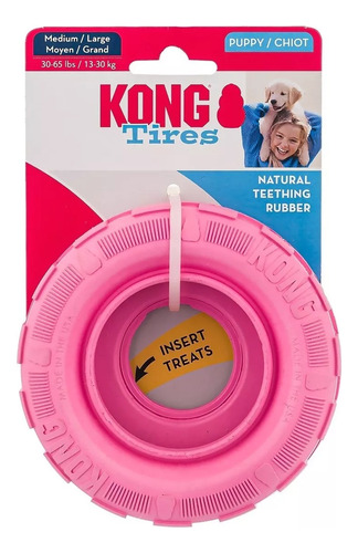 Kong Perro Puppy Tires Rueda Rosado Medium/large 