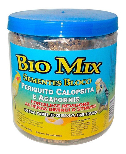 Pote 20 Ração Bio Mix P/ Periquito Calopsita Agapornis Aves