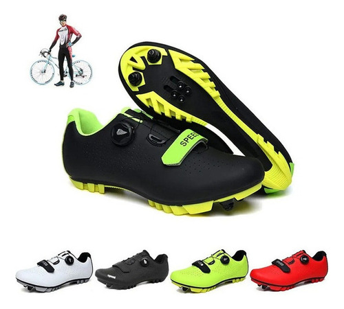 Zapatillas Ciclismo Mtb,zapatilla De Piel De Montaña